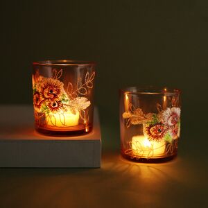 Стеклянный подсвечник Версальский сад 8 см, розовый Koopman фото 6