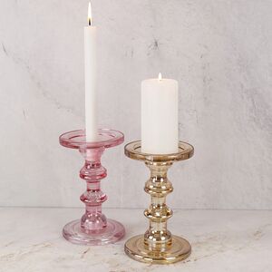 Стеклянный подсвечник Мориарти 20*13 см розовый Koopman (Купман) фото 3