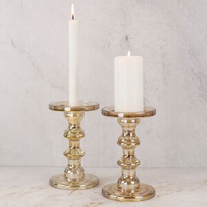 Стеклянный подсвечник Мориарти 20*13 см персиковый (Koopman, Нидерланды). Артикул: DP2012120