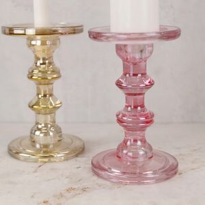 Стеклянный подсвечник Мориарти 20*13 см розовый Koopman (Купман) фото 2