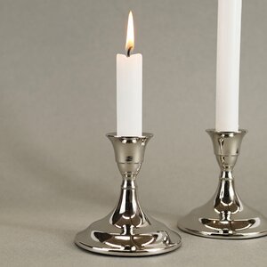 Подсвечник для одной свечи Castel del Monte 9 см, серебряный (Kaemingk, Нидерланды). Артикул: ID69689