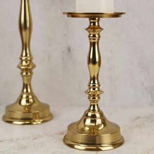 Металлический подсвечник для 1 свечи Марэль 22 см золотой Koopman фото 3