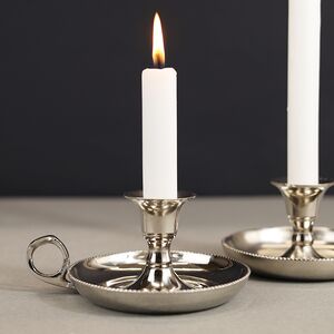Декоративный подсвечник блюдце Вулфард 6 см серебряный (Koopman, Нидерланды). Артикул: A98021450