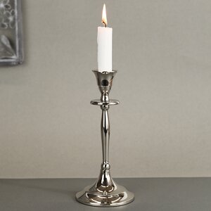 Подсвечник для одной свечи Castel del Monte 20 см, серебряный (Kaemingk, Нидерланды). Артикул: ID74835