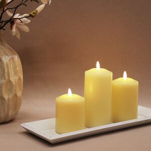 Светодиодная свеча с имитацией пламени Lorett 18 см на батарейках, таймер Kaemingk фото 2
