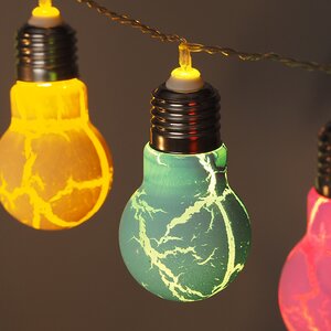 Светодиодная гирлянда Лампочки - Ягодная Карамель, 10 разноцветных ламп, 1.4 м, прозрачный ПВХ, на батарейках, IP20 Snowhouse фото 2