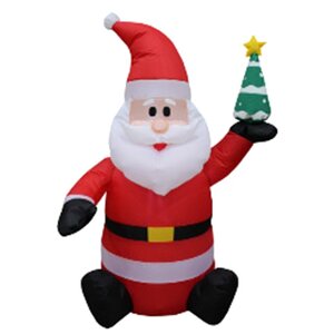 Надувная фигура Дед Мороз с елочкой 120 см с подсветкой (Peha, Нидерланды). Артикул: ID50558