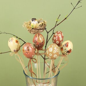 Пасхальные украшения Яйца на палочке Easter Etude 6 см, 6 шт Kaemingk фото 3