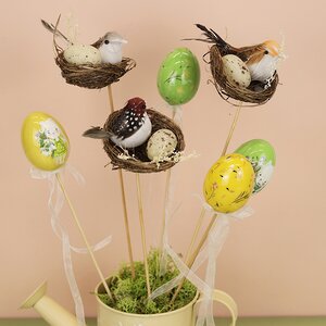 Пасхальные украшения Яйца на палочке Happy Sappy Easter 6 см, 6 шт Kaemingk фото 4