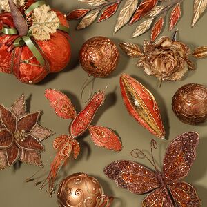 Декоративное украшение Тыква Микеле 23 см оранжевая Winter Deco фото 3