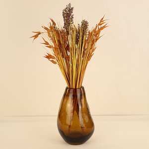 Стеклянная ваза Санджинето 23 см янтарная Kaemingk фото 2