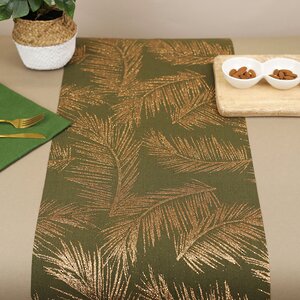 Ткань для декорирования Золотистый Оазис 35*200 см зелёный (Kaemingk, Нидерланды). Артикул: ID57775