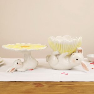 Керамический салатник Пасхальный Кролик - Yellow Bunny 19*18 см Kaemingk фото 6