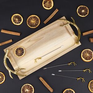 Набор для сервировки закусок Тронхейм: Gold 33 см Kaemingk фото 4