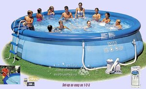 Надувной бассейн Easy Set 732*122 см, аксессуары (INTEX, Китай). Артикул: 56908