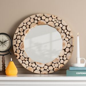 Настенное зеркало Bastoncini di Legno 50 см, круглое (Koopman, Нидерланды). Артикул: J11300860