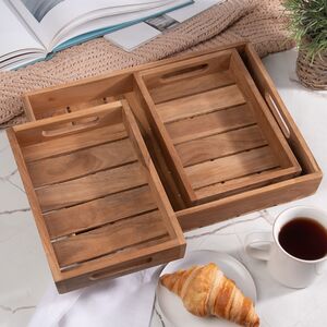 Набор деревянных подносов Тектона 26-39 см, 3 шт Koopman фото 4