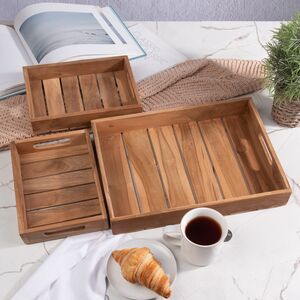 Набор деревянных подносов Тектона 26-39 см, 3 шт Koopman фото 3