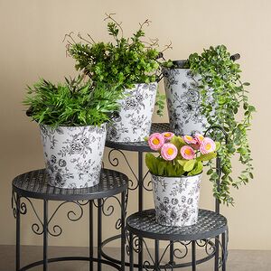 Металлическое кашпо Розалин 22 см Boltze фото 3