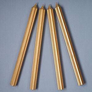 Высокие свечи 30 см Астерия золотые, 4 шт (Candleslight, Россия). Артикул: врс-30-7-набор