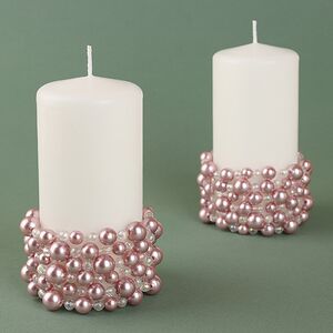 Украшение для свечи Joyeria de Perlas 7 см, розовый Swerox фото 2