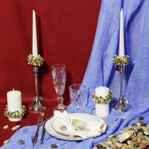 Античные свечи 24.5 см, 4 шт, белый Омский Свечной фото 3