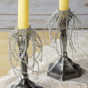 Украшение для свечи Ар-Деко серебряный (Swerox, Швеция). Артикул: L520-SI-01