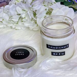 Ароматическая соевая свеча Лимонный Фреш, 40 часов горения (Lumia Aroma, Россия). Артикул: la3110-11