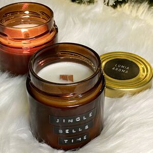 Ароматическая соевая свеча Jingle Bells Time, 40 часов горения (Lumia Aroma, Россия). Артикул: la3110-13