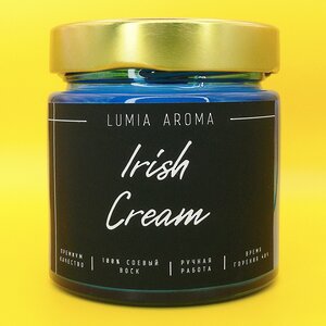 Ароматическая соевая свеча Irish Cream 200 мл, 40 часов горения (Lumia Aroma, Россия). Артикул: la3110-21-1