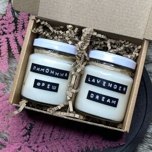 Ароматические соевые свечи Lavender Dream и Лимонный Фреш, 2 шт, 40 часов горения (Lumia Aroma, Россия). Артикул: la3110-24