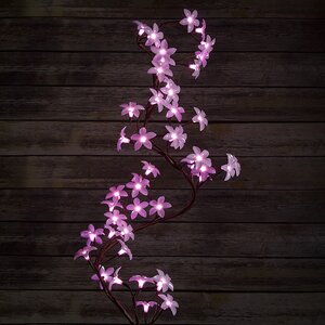 Декоративная светящаяся ветка Плюмерия розовая 1.5 м BEAUTY LED фото 2
