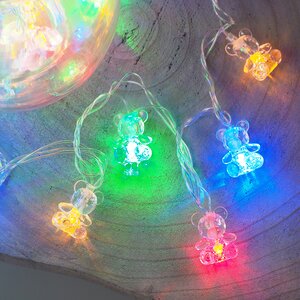 Светодиодная гирлянда для дома Мармеладные Мишки 2.4 м, 30 разноцветных LED, прозрачный ПВХ, контроллер, IP20 Snowhouse фото 1