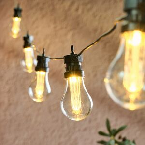 Гирлянда из лампочек Azopardo 4.5 м, 10 ламп, теплые белые LED, черный ПВХ, IP44 Koopman (Купман) фото 1