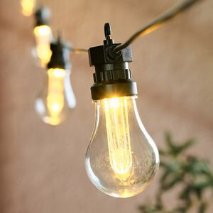Гирлянда из лампочек Azopardo 4.5 м, 10 ламп, теплые белые LED, черный ПВХ, IP44 Koopman (Купман) фото 2