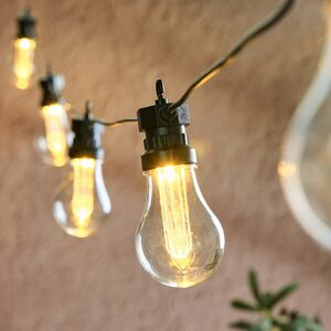 Гирлянда из лампочек Azopardo 4.5 м, 10 ламп, теплые белые LED, черный ПВХ, IP44 Koopman (Купман) фото 5