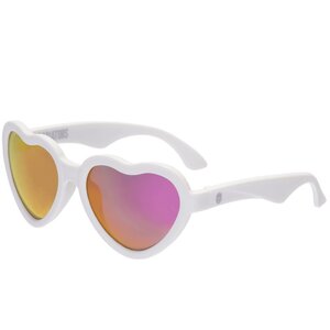 Детские солнцезащитные очки Babiators Hearts Влюбляшки, 0-2 лет, белые с зеркальными линзами Babiators фото 3