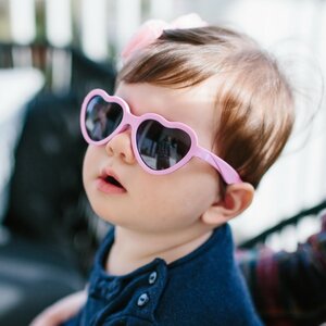 Детские солнцезащитные очки Babiators Hearts Я розовею от тебя, 0-2 лет, розовые Babiators фото 2