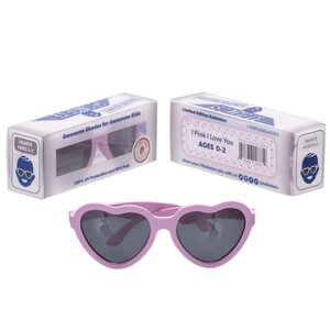 Детские солнцезащитные очки Babiators Hearts Я розовею от тебя, 3-5 лет, розовые Babiators фото 5