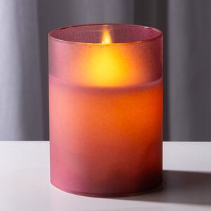 Светодиодная свеча с имитацией пламени Шанти в стакане 10 см фиолетовая (Peha, Нидерланды). Артикул: MB-10345