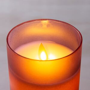 Светодиодная свеча с имитацией пламени Шанти в стакане 10 см фиолетовая Peha (Пеха) фото 2