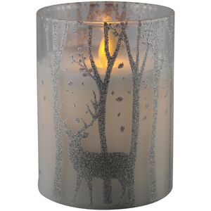 Светодиодная свеча в стакане Берта 10 см, на батарейках (Peha, Нидерланды). Артикул: MB-11115