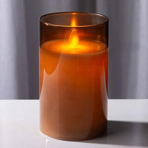 Светодиодная свеча в колбе Мосала - Янтарь 12 см, на батарейках (Peha, Нидерланды). Артикул: MB-11360