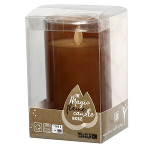 Светодиодная свеча в колбе Мосала - Янтарь 12 см, на батарейках Peha (Пеха) фото 4