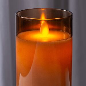 Светодиодная свеча в колбе Мосала - Янтарь 15 см, на батарейках Peha (Пеха) фото 2