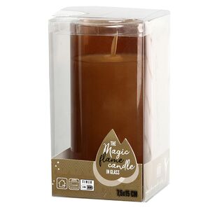 Светодиодная свеча в колбе Мосала - Янтарь 15 см, на батарейках Peha (Пеха) фото 4