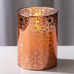 Светодиодная свеча в стакане Бронзетта 10 см, на батарейках (Peha, Нидерланды). Артикул: MB-11400