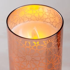 Светодиодная свеча в стакане Бронзетта 15 см, на батарейках Peha (Пеха) фото 2