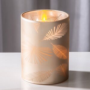 Светодиодная свеча в стакане Monchetti 10 см, на батарейках Peha фото 1