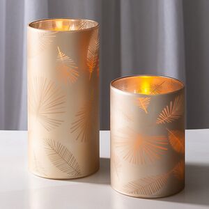 Светодиодная свеча в стакане Monchetti 15 см, на батарейках Peha фото 3